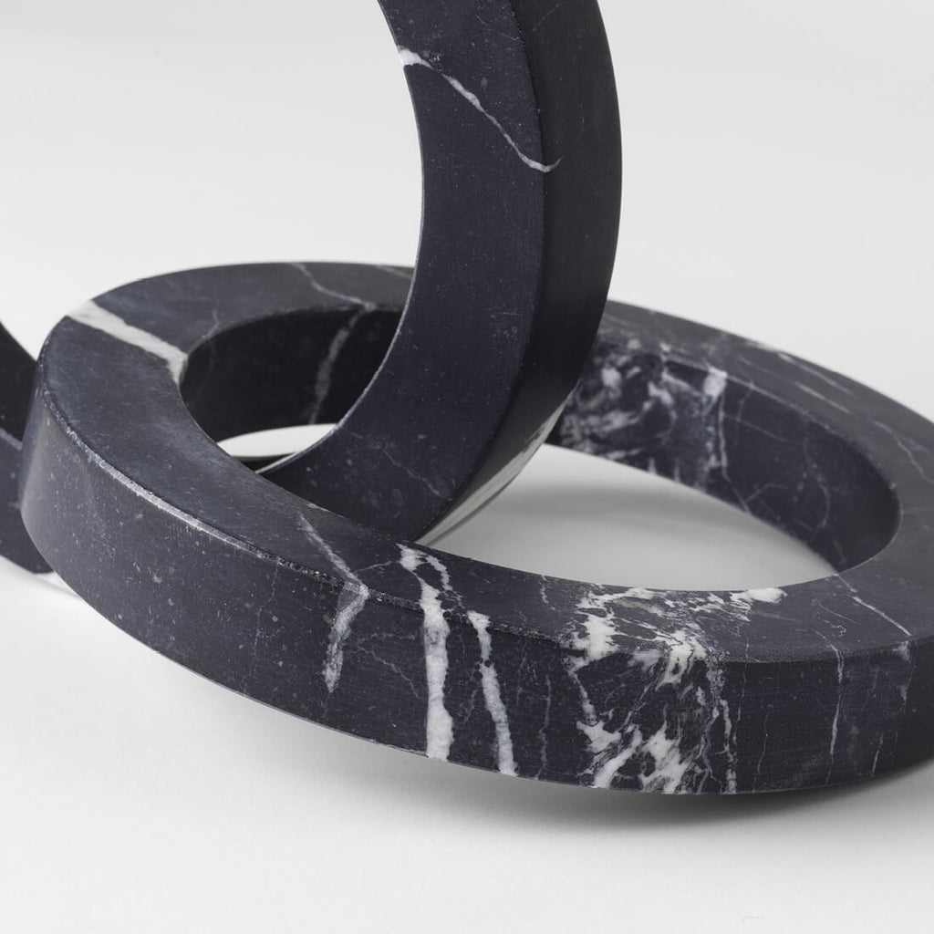 Elegant details from black marble circles designed by Kristina Dam studio