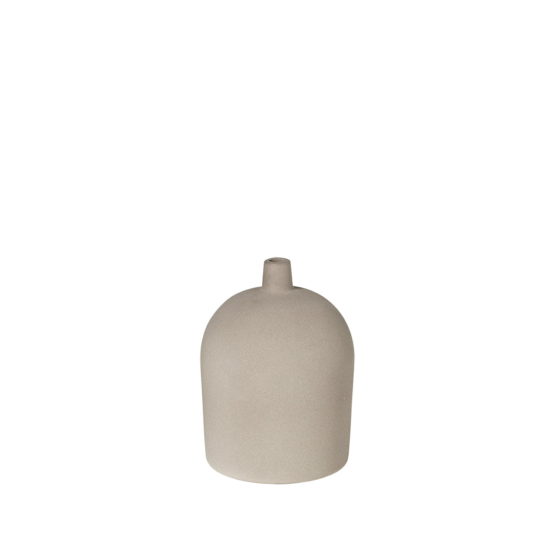 Small Dome vase made from terracotta with beautiful grey engobe