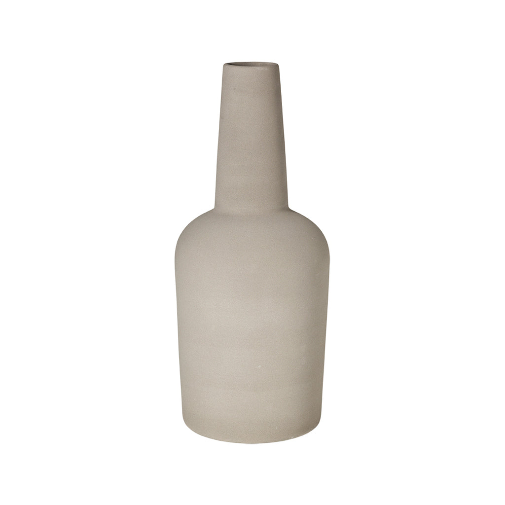 Large terracotta vase engobe grey kristina dam design denmark