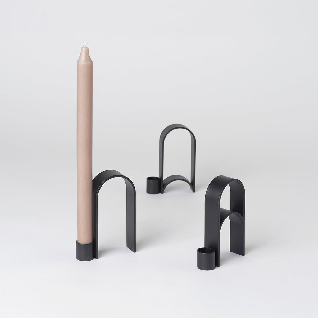 Arch Candleholder and candlestick sculpture from danish Kristina Dam Studio
