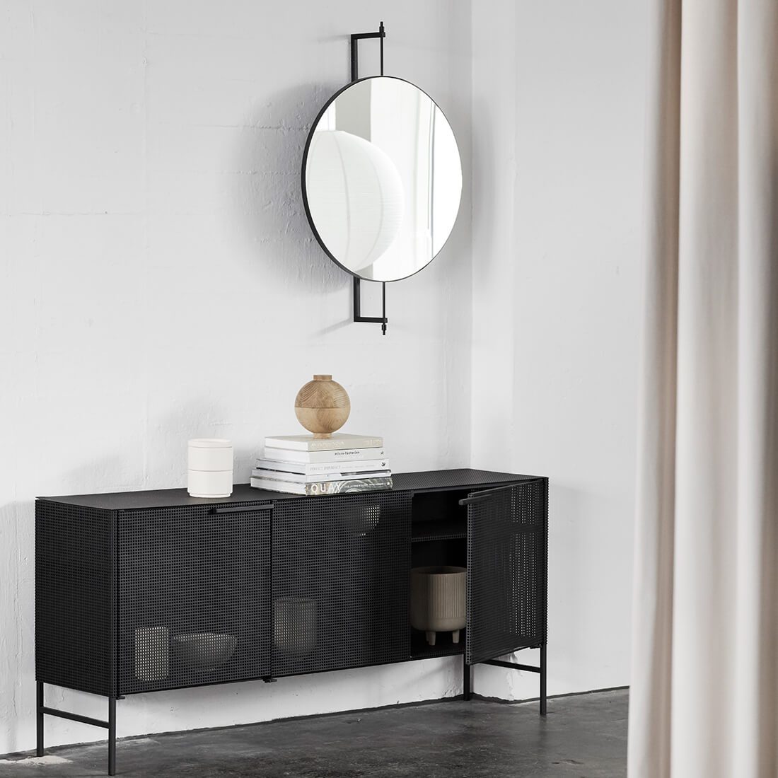 kristina dam studio rotating mirror black mirror